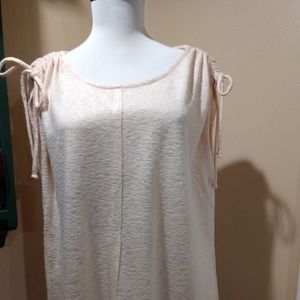 Bobeau Light Pink Rayon Blend Sleeveless Top XL